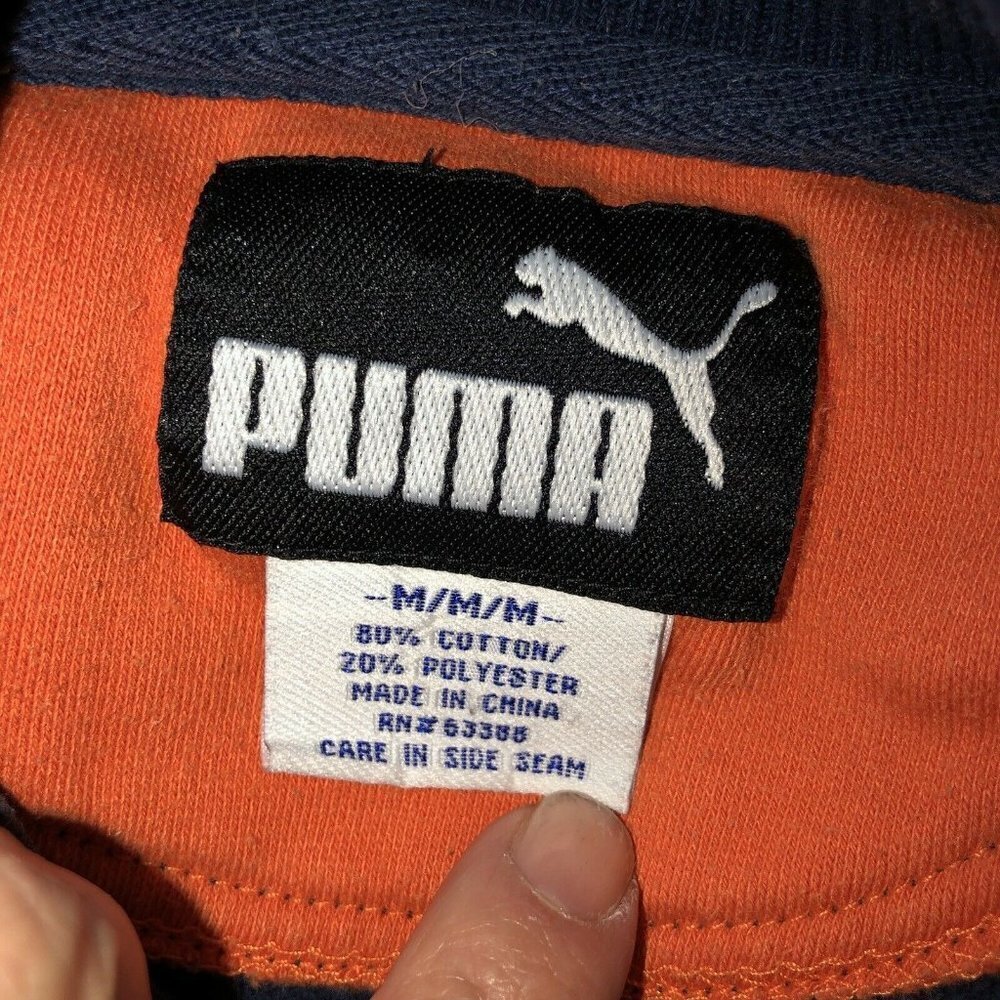 Vintage Puma DENVER BRONCOS V-Neck Embroidered Logo Pullover Sweatshirt - Picture 9 of 12